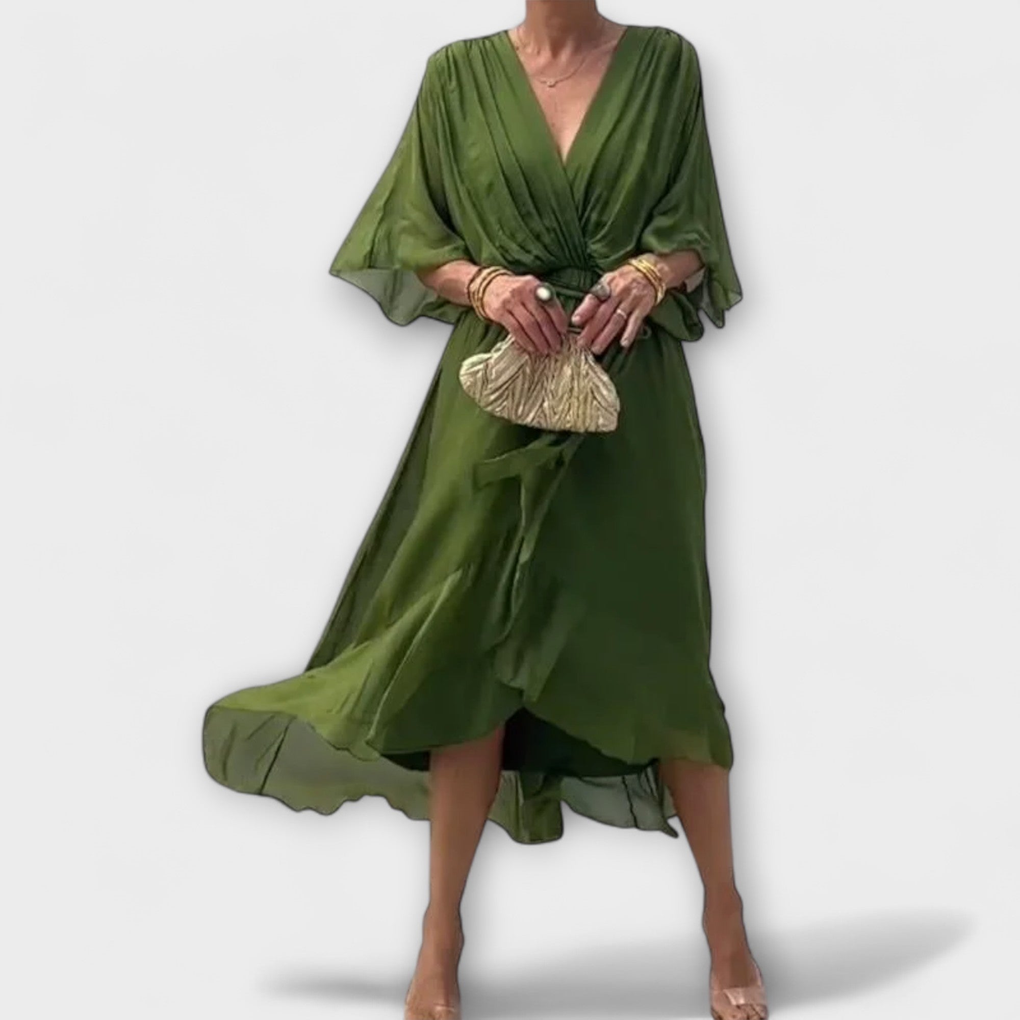 Liselotte | Abito in chiffon con scollo a V — 1