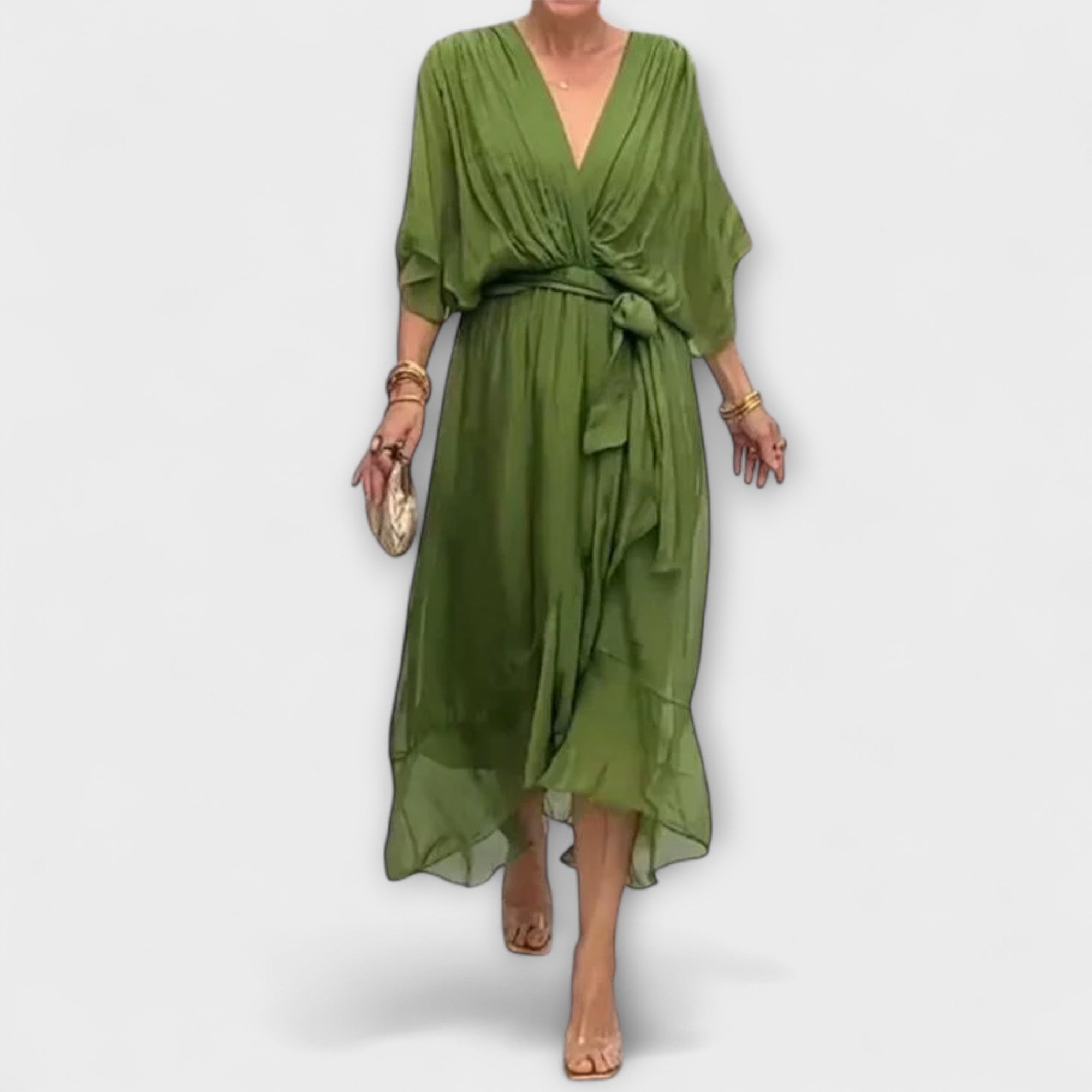 Liselotte | Abito in chiffon con scollo a V — 3