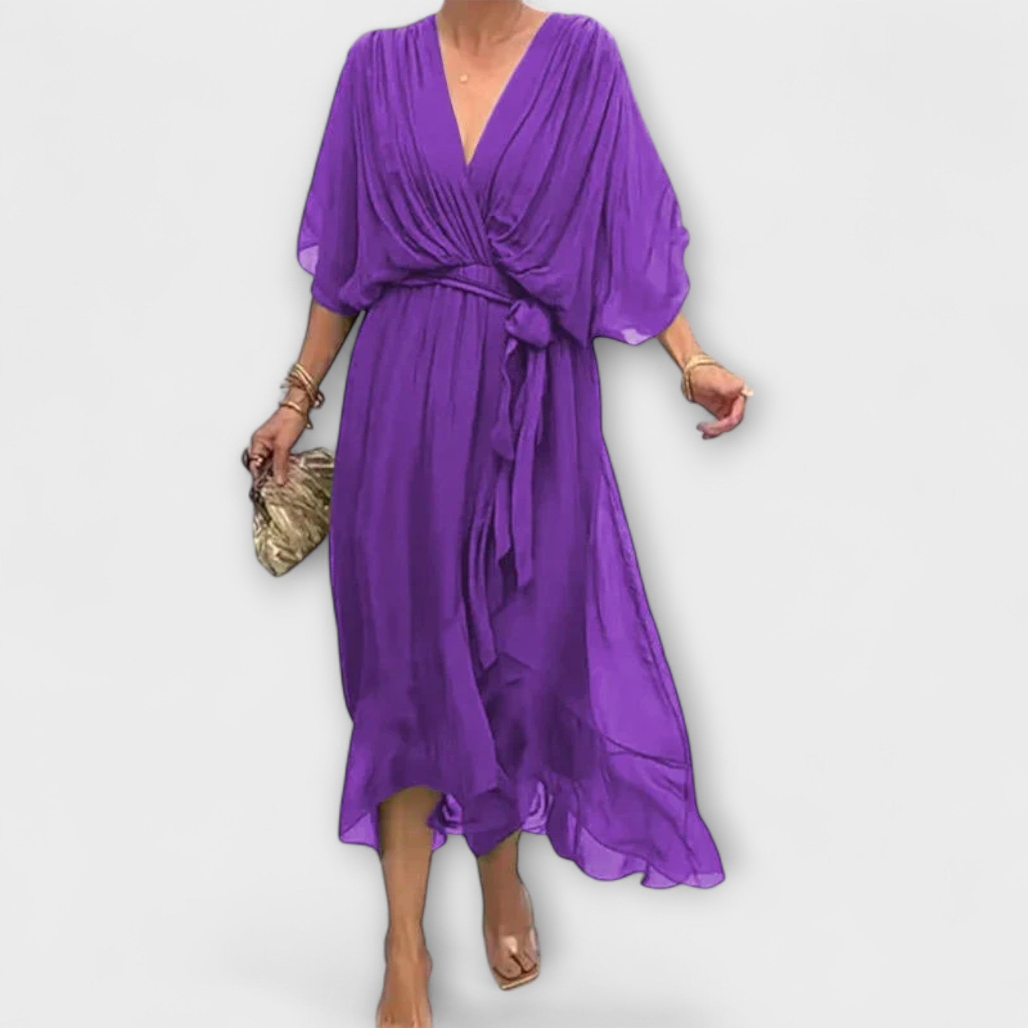 Liselotte | Abito in chiffon con scollo a V — 6