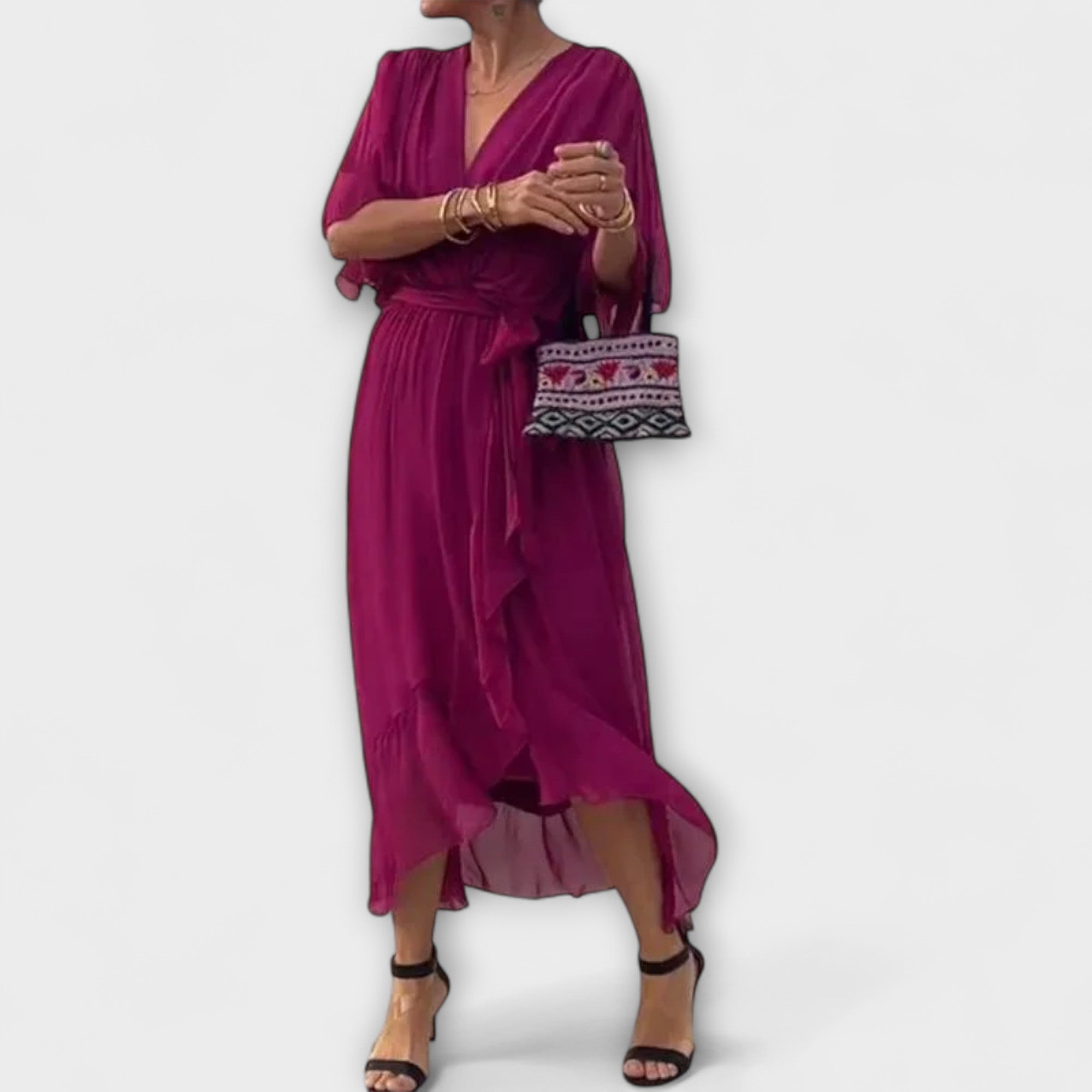 Liselotte | Abito in chiffon con scollo a V — 9
