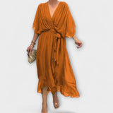 Liselotte | Abito in chiffon con scollo a V — 10