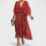 Liselotte | Abito in chiffon con scollo a V — 11