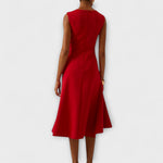 Selina | Abito midi asimmetrico drappeggiato — 2
