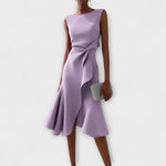 Selina | Abito midi asimmetrico drappeggiato — 6