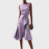 Selina | Abito midi asimmetrico drappeggiato — 6