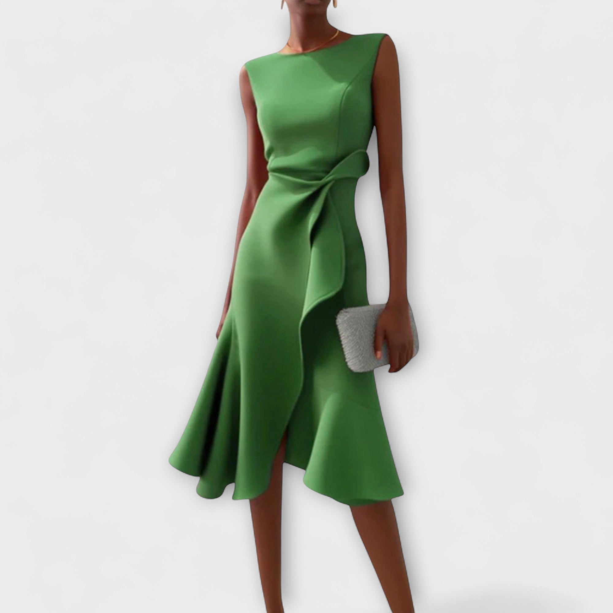 Selina | Abito midi asimmetrico drappeggiato — 7