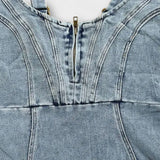 Margareta | Abito in denim con spalline regolabili — 6