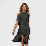 Bianca | Abito elegante con scollo alla moda sulle spalle — 3