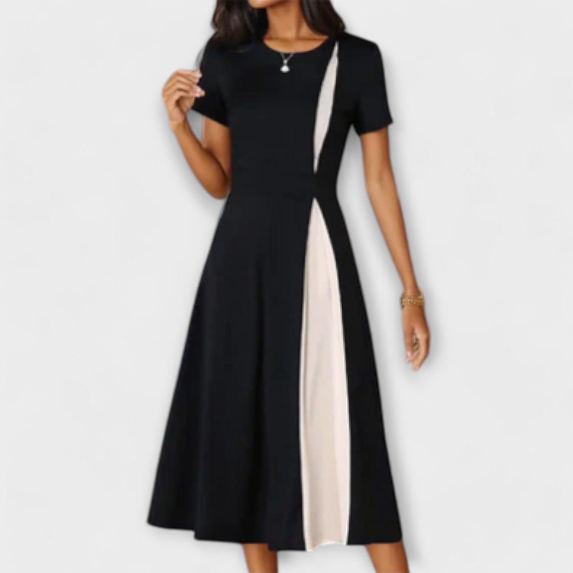 Kerstin | Abito midi bianco e nero — 1