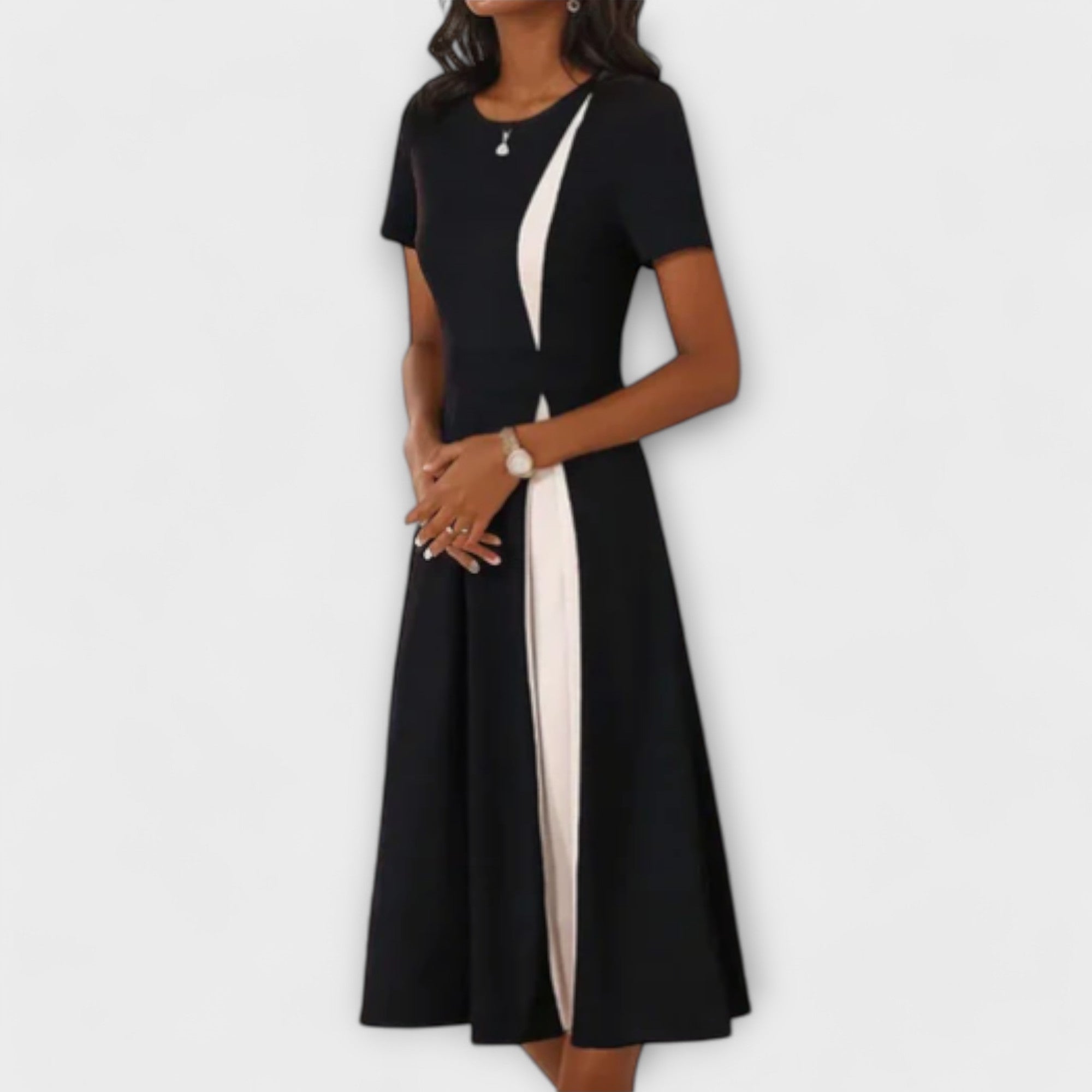 Kerstin | Abito midi bianco e nero — 2