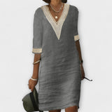 Katharina | Abito da donna realizzato in cotone e lino — 3