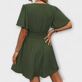 Gudrun | Abito con arricciatura in vita e scollo a V — 5