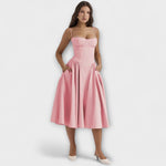 Caroline | Raffinato abito corsetto senza maniche — 12