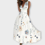 Wanda | abito floreale con scollo a V — 1