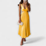 Vivien | Elegante abito da sera midi con pieghe — 1