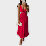Vivien | Elegante abito da sera midi con pieghe — 3