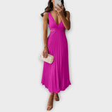 Vivien | Elegante abito da sera midi con pieghe — 6