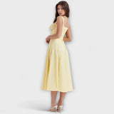 Laura | Abito bustier aderente con una moderna stampa floreale primaverile — 7