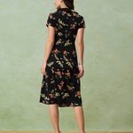 Kriemhild | Abito midi floreale nero — 6
