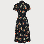 Kriemhild | Abito midi floreale nero — 8