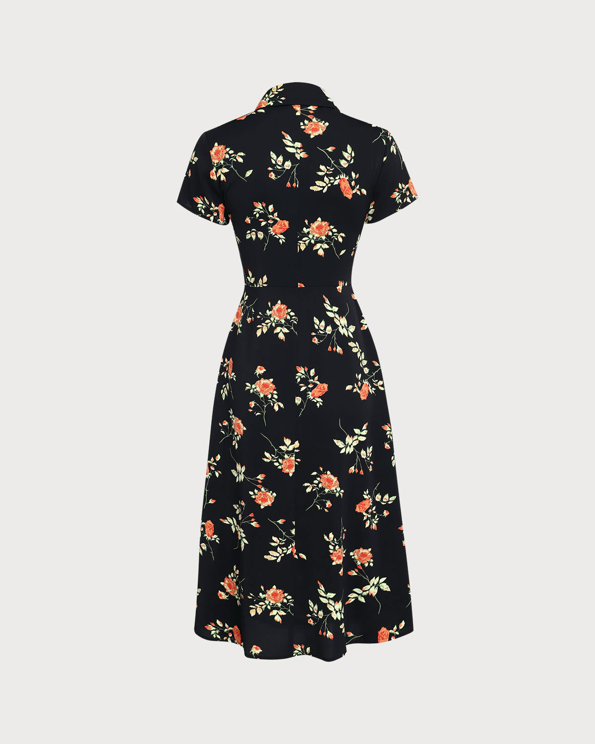 Kriemhild | Abito midi floreale nero — 8
