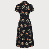 Kriemhild | Abito midi floreale nero — 8