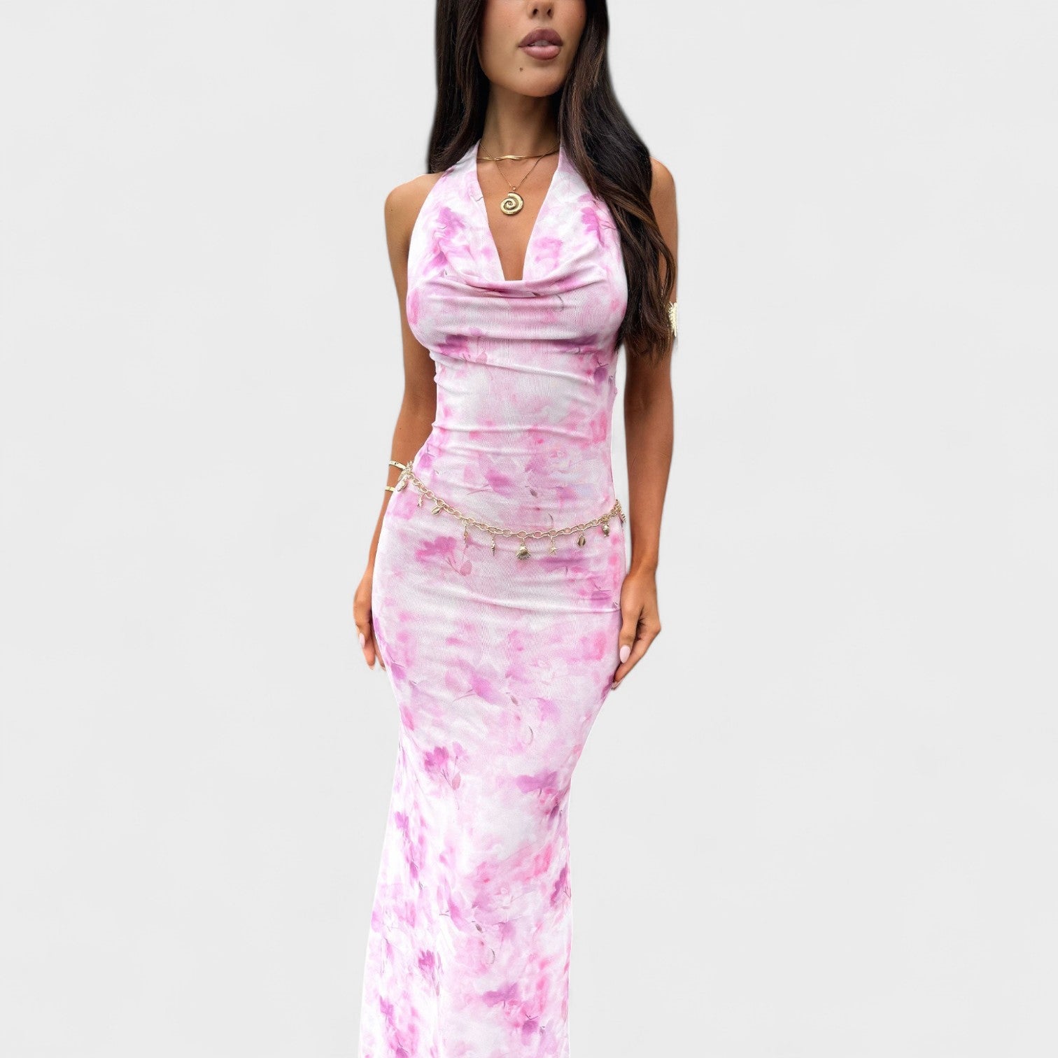 Zeynep | Abito floreale rosa — 2