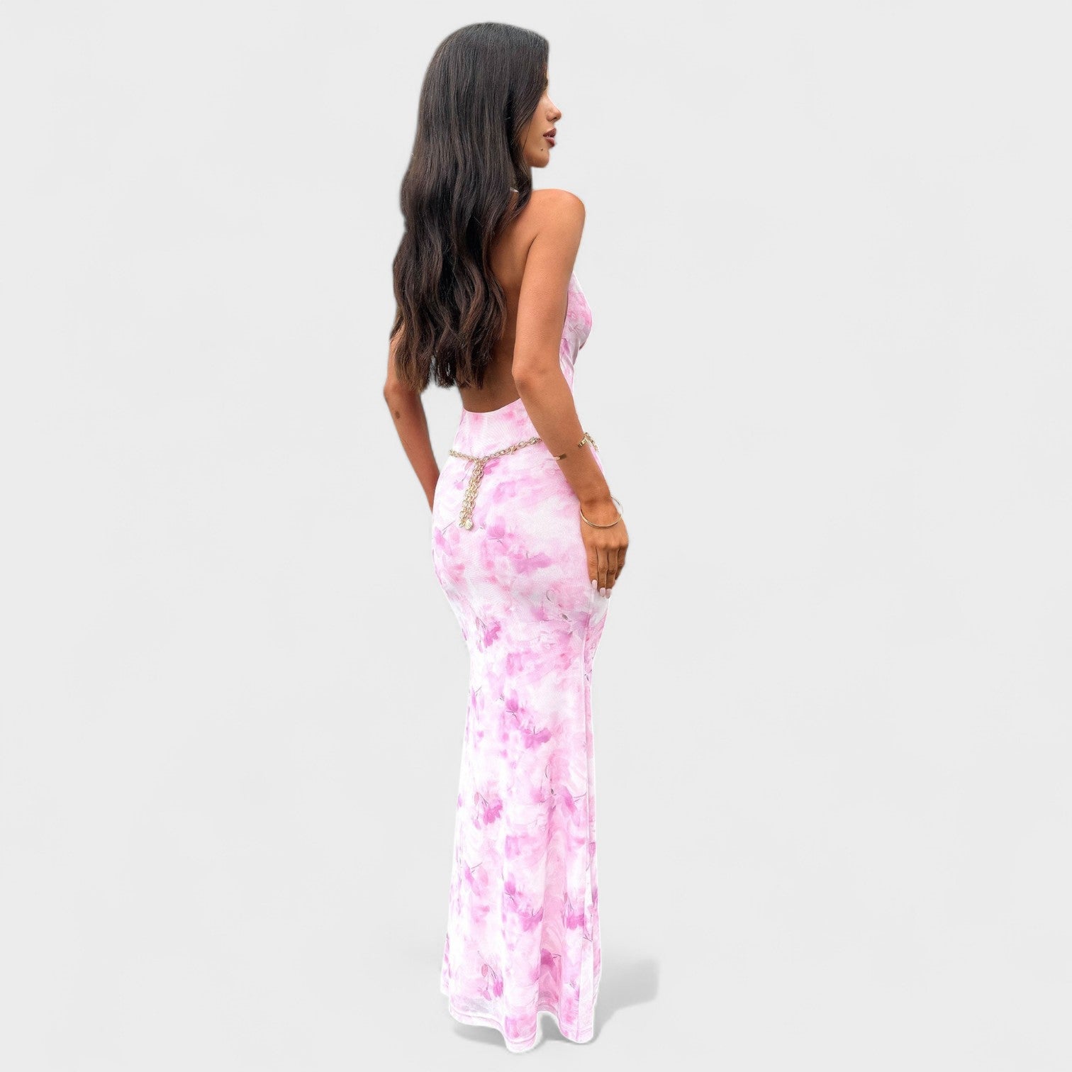 Zeynep | Abito floreale rosa — 4