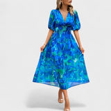 Saskia | Elegante abito midi floreale — 1