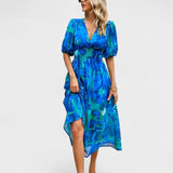 Saskia | Elegante abito midi floreale — 5