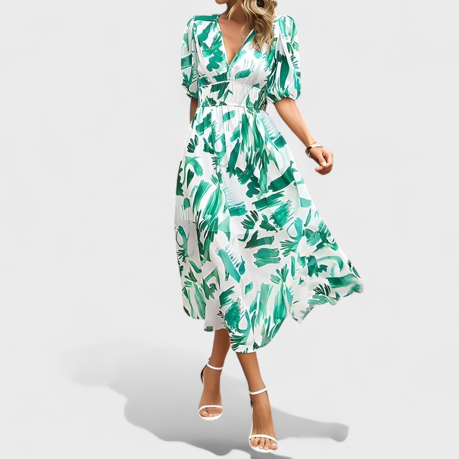 Saskia | Elegante abito midi floreale — 7