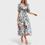 Saskia | Elegante abito midi floreale — 10