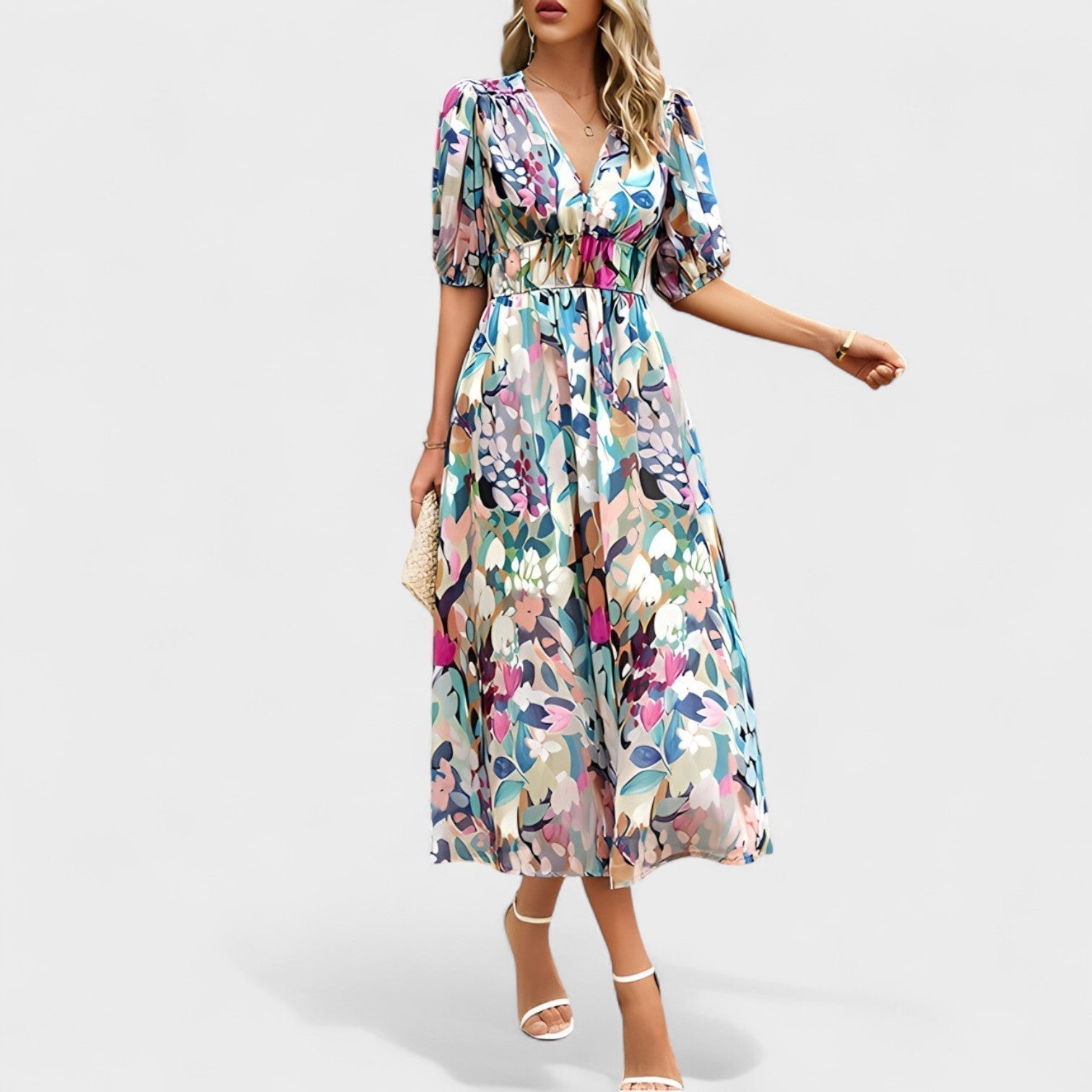 Saskia | Elegante abito midi floreale — 10