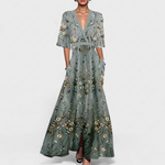Cordula | Abito lungo elegante con motivo floreale — 1