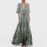 Cordula | Abito lungo elegante con motivo floreale — 1