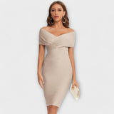 Rike | Abito elegante con scollo a V — 2