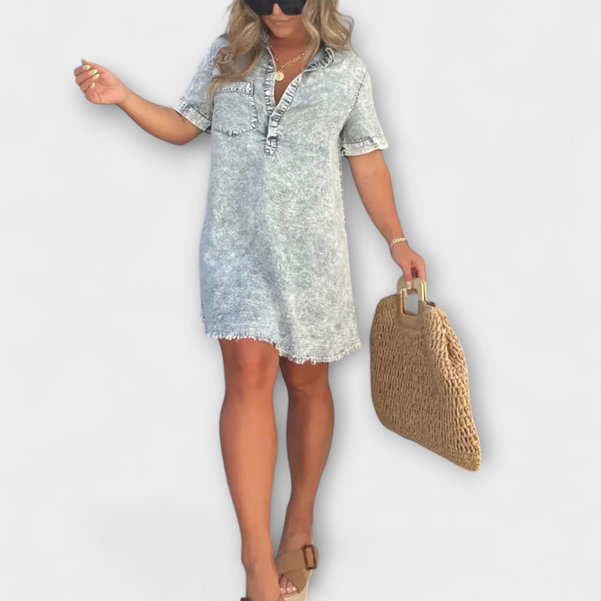 Heike | Abito chemisier casual in denim — 2
