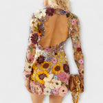 Yasmin | Abito con motivo floreale 3D — 2