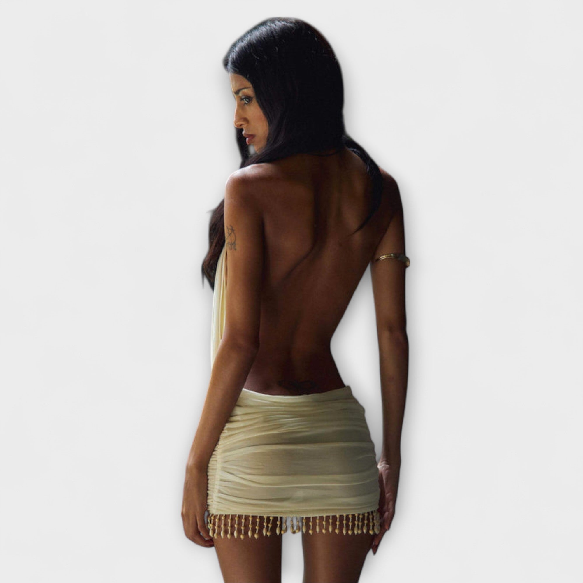 Claudia | Miniabito realizzato in morbido tessuto burroso — 6