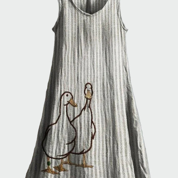 Paula | Vestito con una coppia di anatre — 1