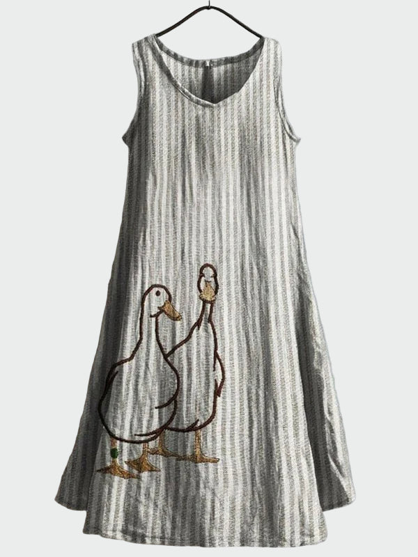 Paula | Vestito con una coppia di anatre — 1