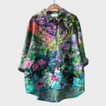 Sabrina | Blusa da donna realizzata a mano con disegno floreale — 1