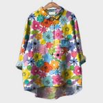 Sabrina | Blusa da donna realizzata a mano con disegno floreale — 2
