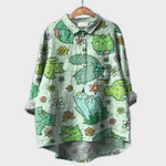 Sabrina | Blusa da donna realizzata a mano con disegno floreale — 3