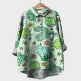 Sabrina | Blusa da donna realizzata a mano con disegno floreale — 3