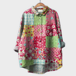 Sabrina | Blusa da donna realizzata a mano con disegno floreale — 5