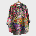 Sabrina | Blusa da donna realizzata a mano con disegno floreale — 7
