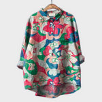 Sabrina | Blusa da donna realizzata a mano con disegno floreale — 10
