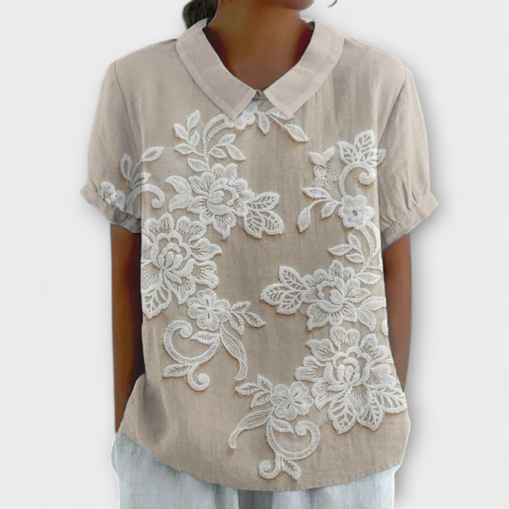Reinhild | Camicia con stampa vintage — 2