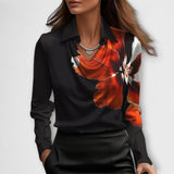 Bianca | Blusa lucida con colletto arricciato — 6